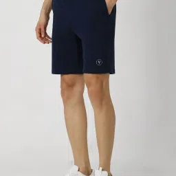 Van Heusen Navy Cotton Regular Fit Shorts image 3