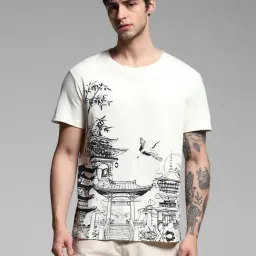 Jack & Jones White Cotton Regular Fit Printed T-Shirt-picture-21