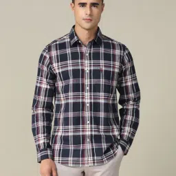 U.S. Polo Assn. Denim Co. Blue Cotton Regular Fit Checks Shirt-picture-43