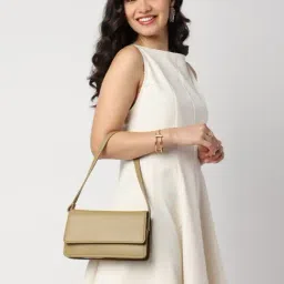 Fastrack Flex Olive Textured Medium Shoulder Bag-picture-37