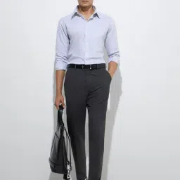WES Formals by Westside Grey Relaxed-Fit Cotton Shirt image 3