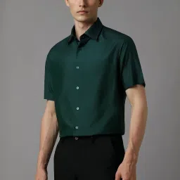 Louis Philippe Green Regular Fit Shirt image 3