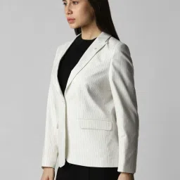 Van Heusen White Striped Blazer image 3