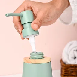 MARKET99 Green & Beige Matte Soap Dispenser 180ml image 2