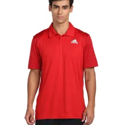 Adidas Club Scarlet & White Regular Fit Polo T-Shirt-image-66