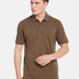 Octave Brown Regular Fit Polo T-Shirt-picture-11