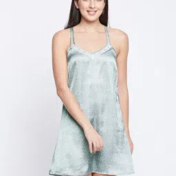 Clovia Grey Polka Dots Nighty-picture-15
