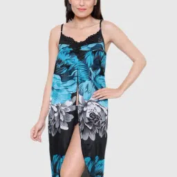 Secret Wish Blue Floral Night Dress-image-43