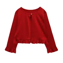 A.T.U.N. Maroon Solid Full Sleeves Cardigan-picture-12