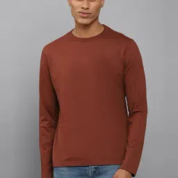 allen solly Men Brown Crew Neck Full Sleeves Casual Sweatshirt-picture-15