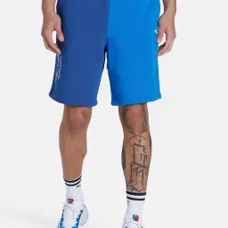 Puma Blue Cotton Regular Fit Shorts-image-93