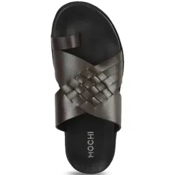 Mochi Men's Brown Toe Ring Sandals image 4