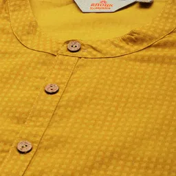 Anouk Men Mustard Yellow Geometric Printed Kurta image 5