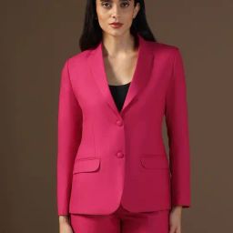 TAHVO Pink Solid Tweed Blazer-picture-13