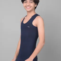 Dollar Bigboss Boys Multicolor Solid Vest (Pack Of 5) image 3