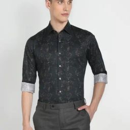 arrow new york Arrow Newyork Brown Cotton Slim Fit Printed Shirt-picture-43
