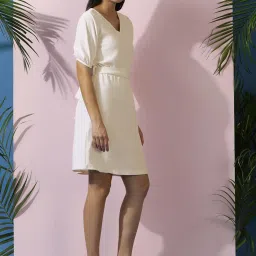 Kotty White Regular Fit A Line Dress image 3