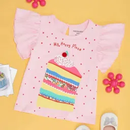 Pantaloons Baby Kids Pink Cotton Printed Top-image-81