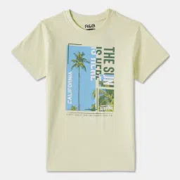 R&B Boys Light Green Cotton Graphic Print T-Shirt-picture-28