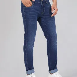 Wrangler Blue Slim Fit Solid Jeans image 3