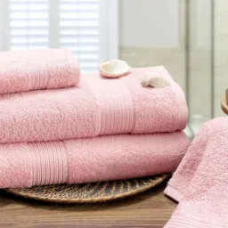 Maspar Pink Cotton Bath & Hand Towel - Set of 4 image 3