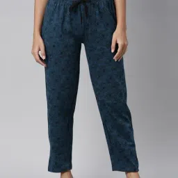 Kryptic Blue & Teal Printed Pure Cotton Elasticated Waist Band Regular Fit Pyjamas - Pack of 2 image 3