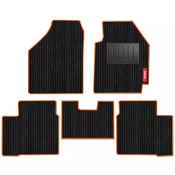 Elegant Cord Black & Orange Carpet Car Mat Compatible With Honda City 2014-2019-picture-36
