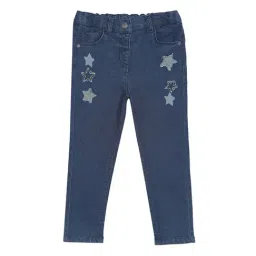 MINIKLUB Girls Dark Blue Printed 1 Jeans-image-50