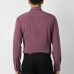 Van Heusen Maroon Slim Fit Geometric Formal Shirt image 2