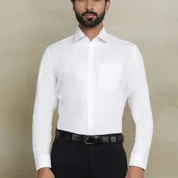 JadeBlue White Cotton Regular Fit Solid Shirt-picture-45