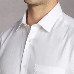 Louis Philippe White Regular Fit Texture Shirt image 4