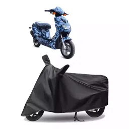 Auto Pearl Polyester Two Wheeler Cover for Hero Electric Electric AXLHE-20 BS6 (Grey)-image-42
