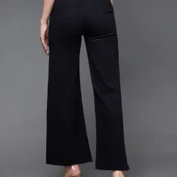 Miss Chase Black Relaxed Fit High Rise Stretchable Jeans image 2