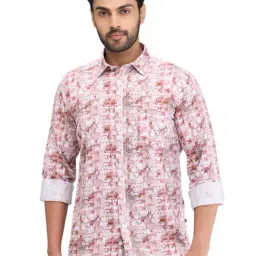Parx Red Slim Fit Printed Shirt-picture-10