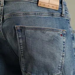 Tommy Hilfiger Blue Cotton Slim Fit Jeans image 5