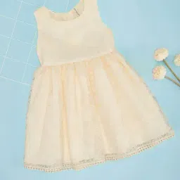 Pantaloons Junior Girls Bright White Embroidery Casual Dresses-image-55