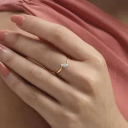 Mia by Tanishq Diamond 14k (585) Yellow Gold Ring for Women-picture-32