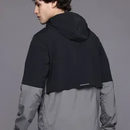 Columbia Black Regular Fit Colour Block Sports Hoodie image 2