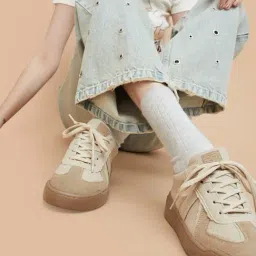 Ginger by Lifestyle Women's Beige Sneakers-picture-40