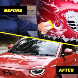 Motomax Non-Scratch Double-Sided Cleaning Sponge 21.2x11x6.8 cm Yellow for Automobile image 4