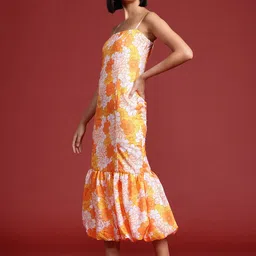 all about you Floral Print Drop-Waist Midi Dress image 3