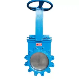 Valson 3 Inch Cast Iron OR Cast Steel (WCB) Wafer Lug Type Knife Edge Gate Valve with SS 304 Plate & One side Nitrile-picture-37