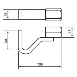 Ktc Drive Shaft Hook Sheet Metal 430 g Mass W9/16-12 Thread, AUD3-B4 image 2