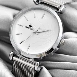 CRESTELLO Women Dial & Stainless Steel Wrap Around Straps Analogue Watch CR-CK358-WHT-CH-picture-11