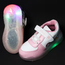 Tiny Bugs Text Embellished LED Shoes - Pink-image-21