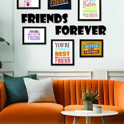 Aura Black & White 5 to 7 Pieces MDF Wall Photo Frames-picture-22