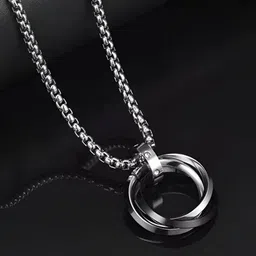 The Roadster Lifestyle Co. Men Rhodium-Plated Circular Shaped Pendant-picture-22
