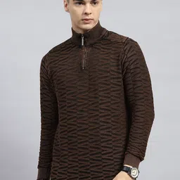 Monte Carlo Men Self Design High Neck Cotton Pullover Sweater-picture-32