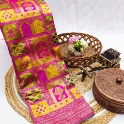 RidhiSidhi Creations Ethnic Motifs Zari Art Silk Heavy Work Banarasi Saree-image-34