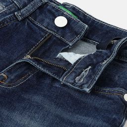 United Colors of Benetton Boys Washed Regular Fit Cotton Denim Shorts image 3